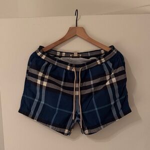 Burberry Blue Plaid Men's Swim Shorts